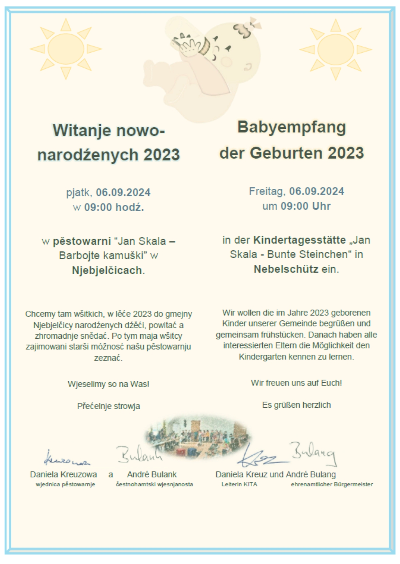 2024 09 06 Babyempfang Nebelschütz KiTa