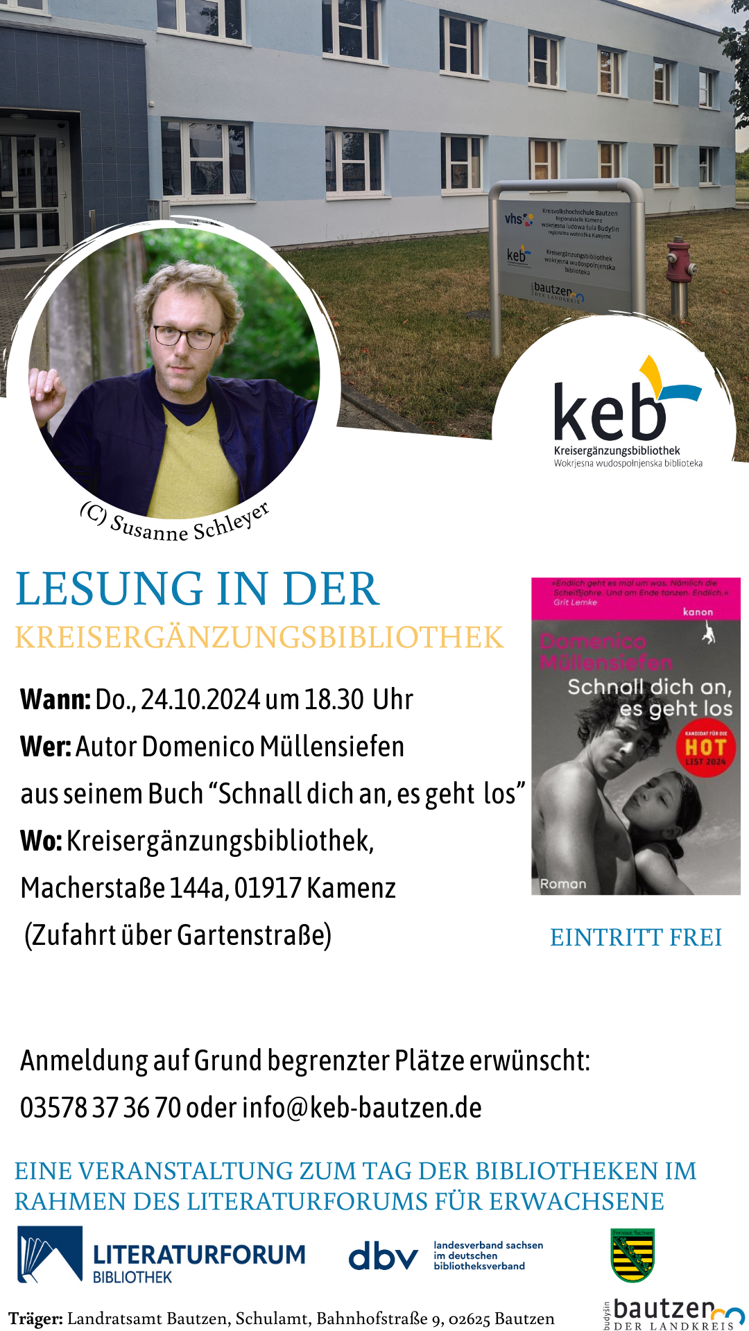 2024 10 24 KEB Literaturforum Buchlesung Domenico Müllensiefen