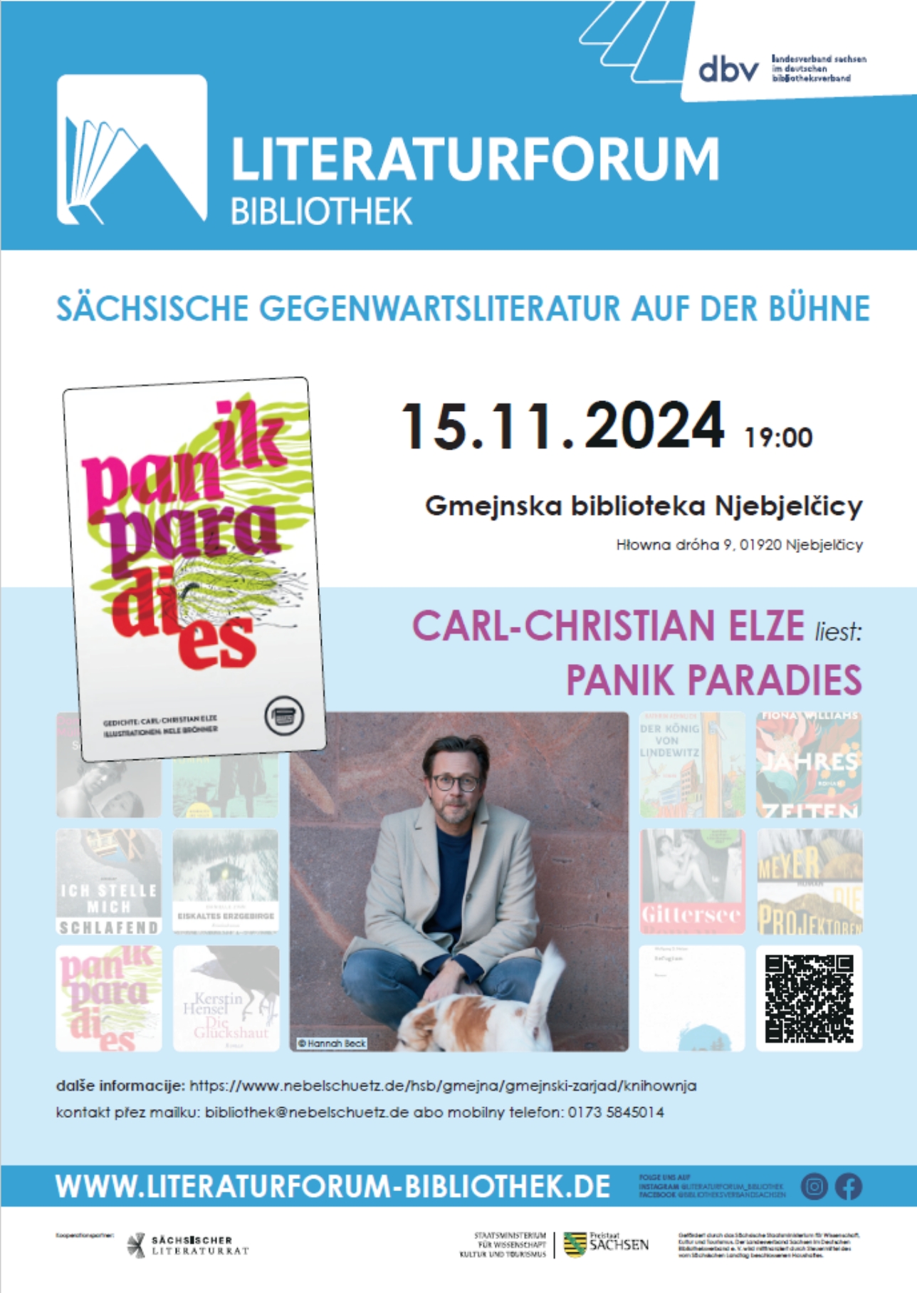 2024 11 15 Literaturforum Carl ChristianElze A2 Gemeinde Nebelschütz zweisprachig N