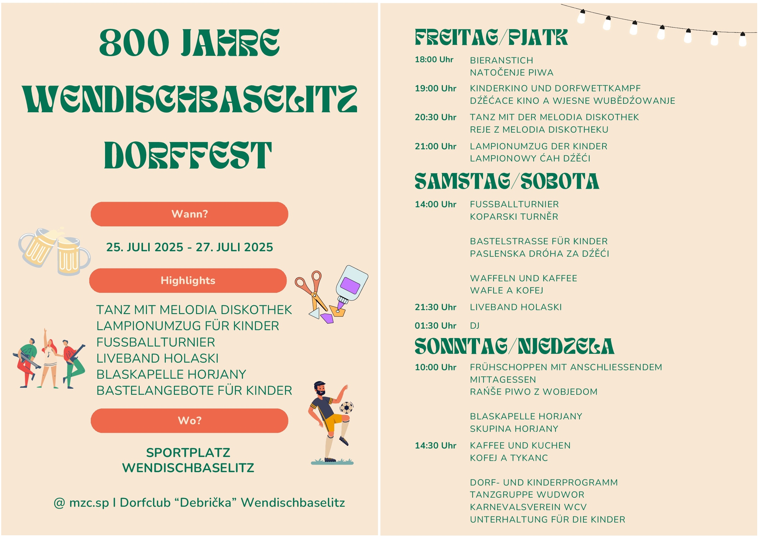 2025 07 25 27 Flyer Dorffest Wendischbaselitz