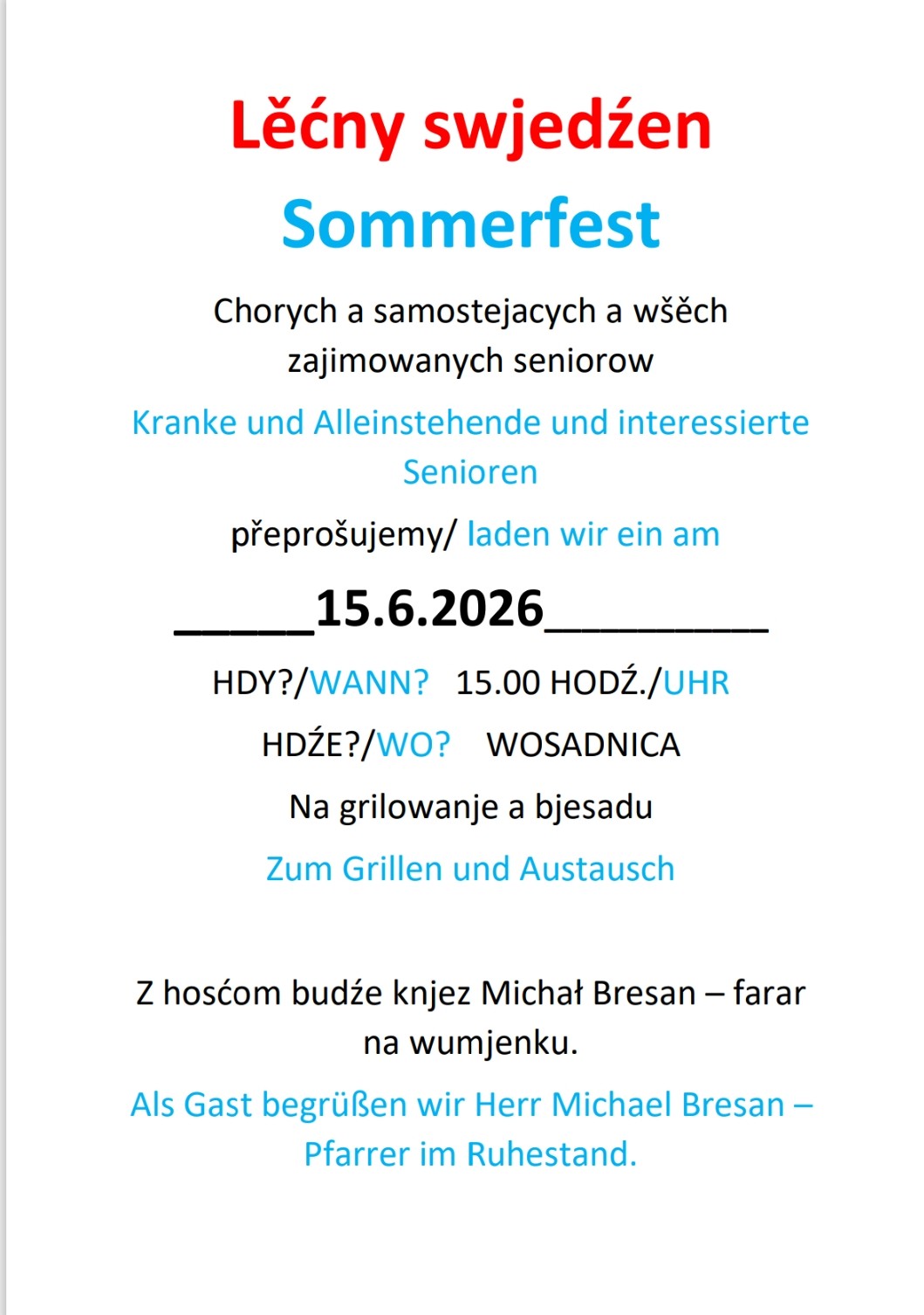 2026 06 15 Pfarrei Sommerfest Nebelschütz